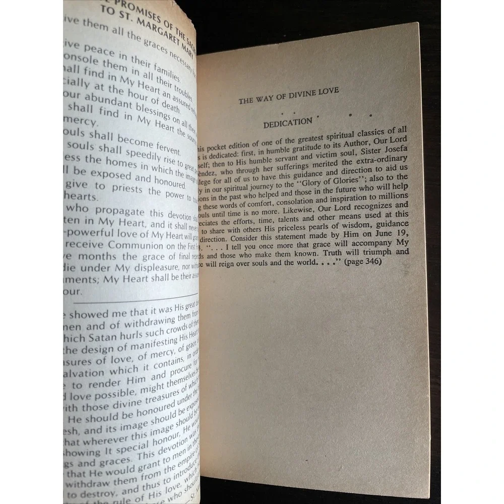 The Way of Divine Love Sr. Josefa Menendez 3rd Printing Pocketbook Edition 1984